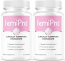(2 Pack) FemiPro Brege Control Pills - Original FemiPro Kapsler, Femi Pro Brege Control Support, Probitic FemiPro Pills til Samlet Sundhed og Wellness anmeldelser, 60 Kapsler 2 Måneder