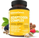 Adrenal Support Supplement med Ashwagandha, Holy Basil, Rhodiola Rosea Note 124; Understøtter sunde Cortisol Niveauer og Stress Relief, Reducere Træthed