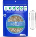 Capsulin Størrelse 1 - Clear Tom Vegan Kapsler - 5000 Tomme Veggie Pill Kapsler - DIY Vegetabilsk Kapsel Fyldning - Tomme Caps - Kosher og Halal Certified - Non-GMO Certified