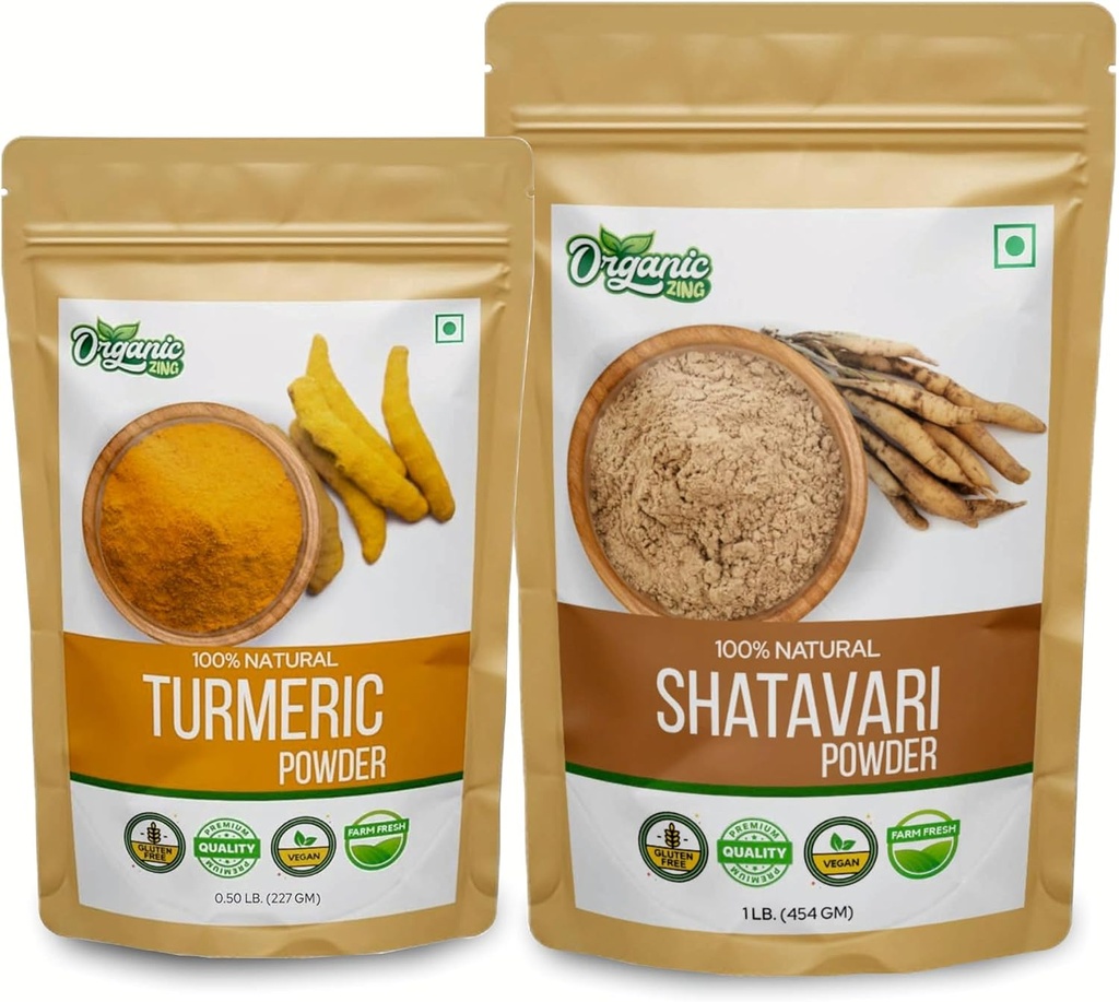 ORGANISK ZING Shatavari- 454g & gurkemeje - 227g