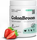 ColonBroom Psyllium Husk Powder (Strawberry) - Colon Cleanse for Bloating Relief & Gut Health - Colon Broom Fiber Powder Drikke - Vegan, Gluten Free, Non- GMO Fiber Powder Supplement, 50 Servere