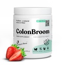 ColonBroom Psyllium Husk Powder (Strawberry) - Colon Cleanse for Bloating Relief & Gut Health - Colon Broom Fiber Powder Drikke - Vegan, Gluten Free, Non- GMO Fiber Powder Supplement, 50 Servere