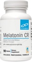 XYMOGEN Melatonin CR - Time Release Melatonin 5mg tillæg med vitamin B6 - Nighttime + immunsupport - Bifasisk levering udgivelser hurtigt derefter steadily (90 udvidede udgivelsestabletter)