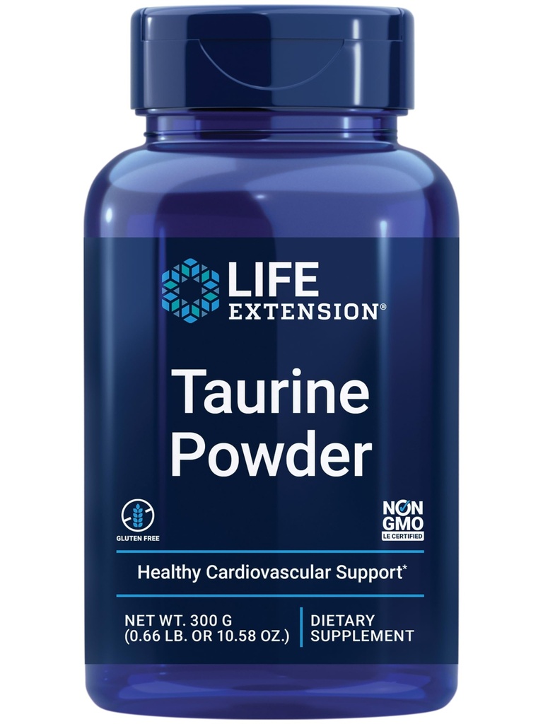 Life Extension Taurine Powder - Sund Kardiovaskulær support, fremmer hjernesundhed, sund aldring, og muskel og motion Inddrivelse - Glutenfri, Non- GMO, Vegetar - 300 Bedste