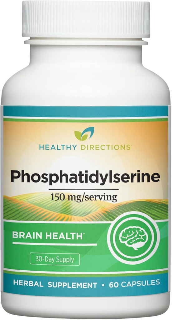 Sunde anvisninger Phosphatidylserin Supplement - 150 mg / servering, 60 Veganske kapsler til kognitiv sundhed, hjerne funktion, og sund hukommelse (30-dages forsyning)
