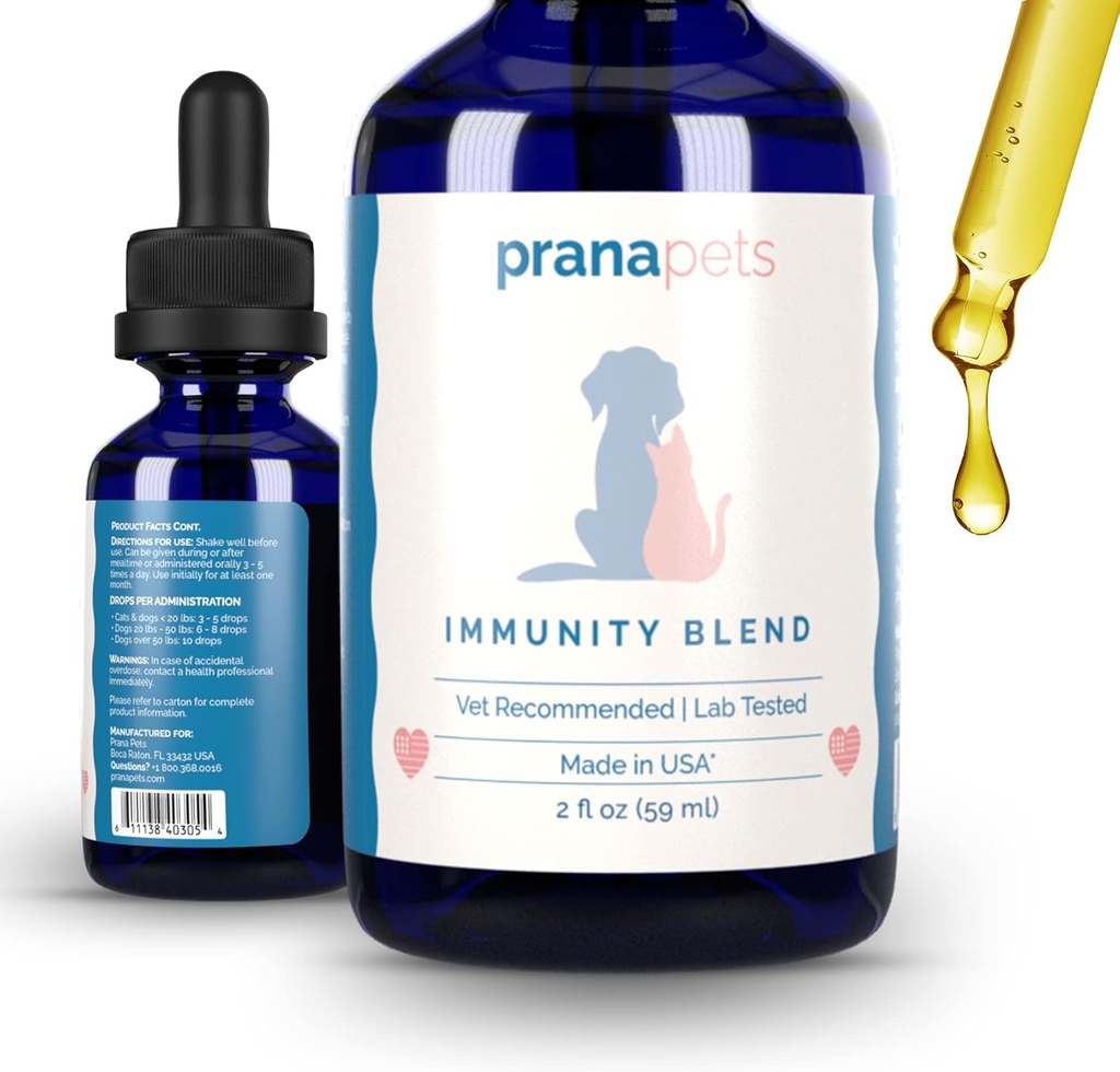 PranaPets Immunity Blend Supplement til hunde & katte • 124; Naturligvis hjælper Relieve Træthed & svaghed i kæledyr • 124; Fremme øget energi, normal Appetite & immunforsvar