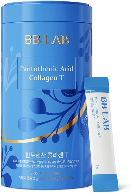 BB LAB Powder Collagen, SF3X- 7 Intensive Series, Made in Korea, 30 Sticks (Pantothensyre Collagen T), Blue