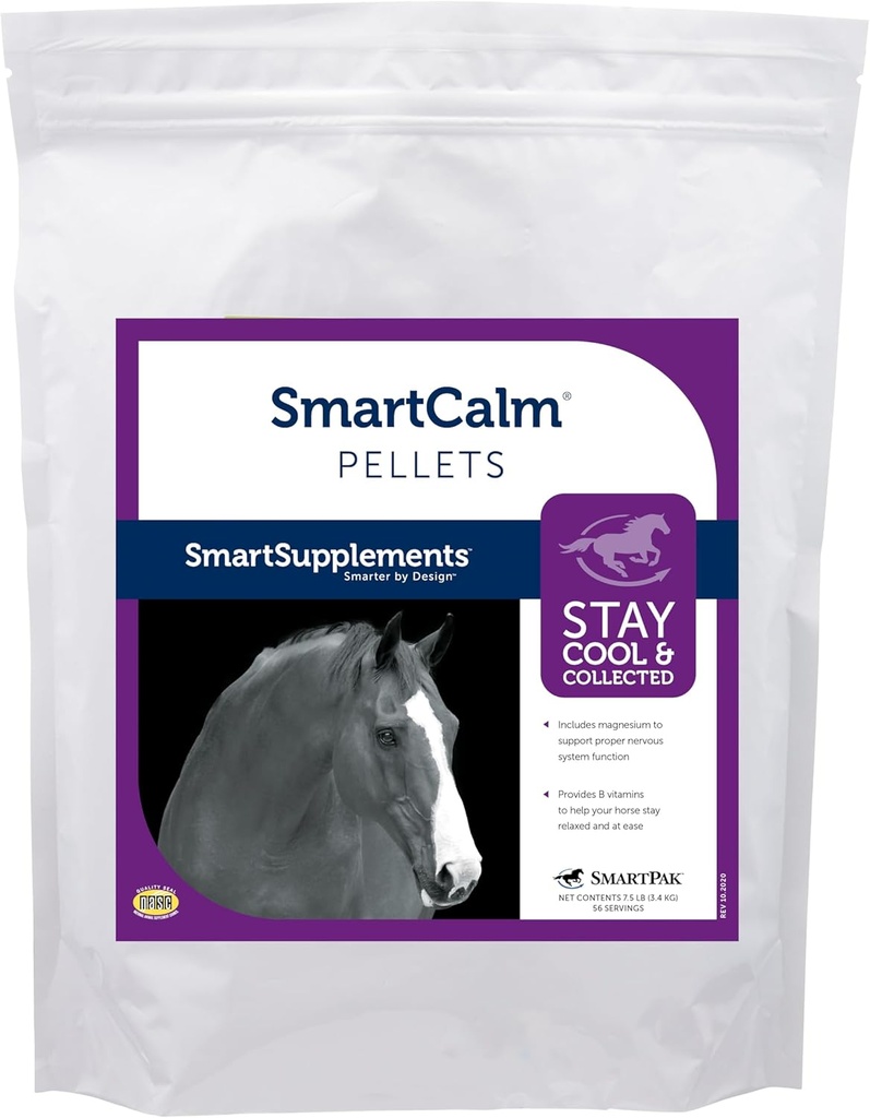 SmartCall Pellets Horse Calming Supplement • 124; Ingen tilsat sukker eller urter • 124; Equine Supplement • 124; 56 Servering • 124; 7,5 lb Bag