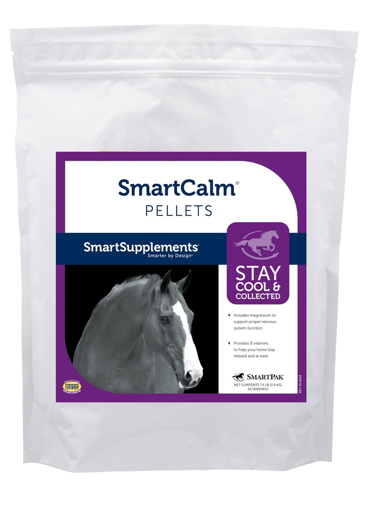 SmartCall Pellets Horse Calming Supplement • 124; Ingen tilsat sukker eller urter • 124; Equine Supplement • 124; 56 Servering • 124; 7,5 lb Bag