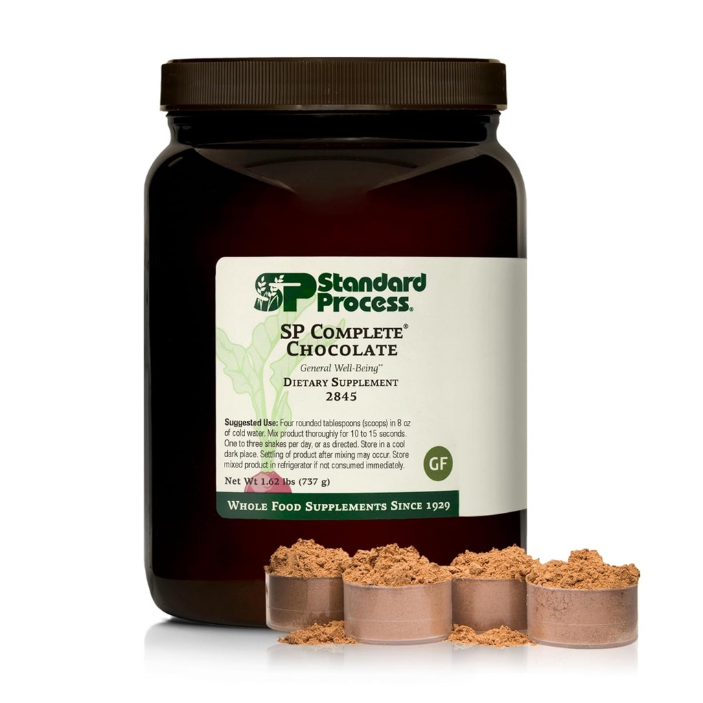 Standard Process Inc. SP Complete - hel mad immunforsvar, leverstøtte, antioxidant, med Rice Protein, Grapeseed Extract, og Cholin - Vegetar, Chokolade - 26 Ounce