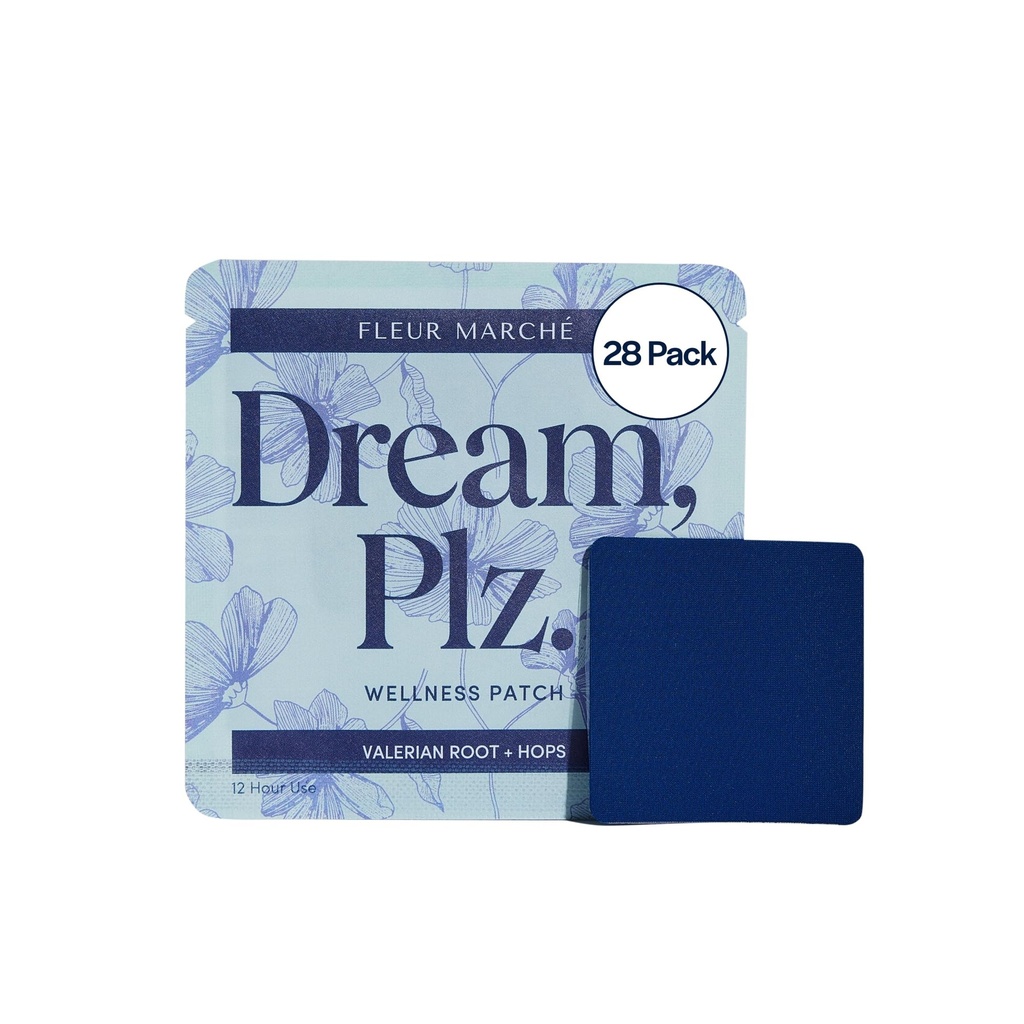 Fleur Marche Dream, Plz Botanical Sleep Patch - Bedre ZZZ 's med Valerian Root, L- Theanine, Lavendel Oil & Hums - Natural Sedative - Meget biotilgængelige - 28 Patches