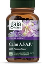 Gaia urter rolig A.S.A.P. Stress support supplement - med Skullcap, Passionflower, Kamille, Jernurt, Hellige Basilikum & mere til at støtte en naturlig rolig - 60 Vegansk flydende Phyto- kapsler (20-dages forsyning)