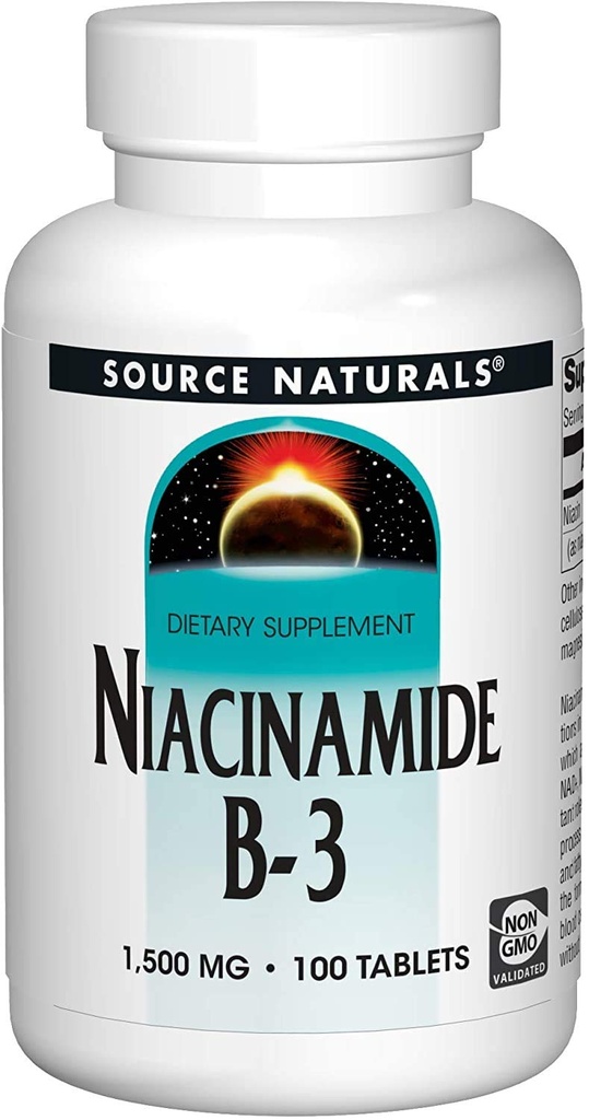 Kilde Naturals Niacinamid 1500mg, 100 Tabs (2 Pack)