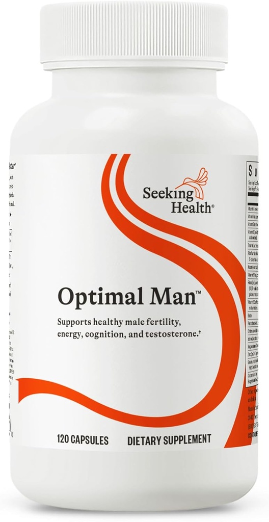 Søg Health Optimal Man - Multivitamin supplement med zink, aktiv folat, & Alpha- Lipoic Acid - Multivitamin understøtter energi & hjerne sundhed - Støtte sund aldring & mænds sundhed - 30 Serveringer