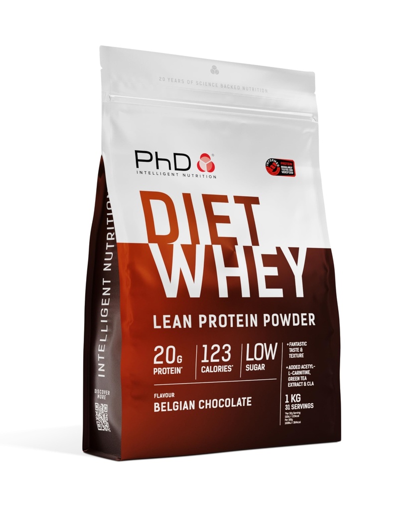 PhD Diet Whey 1kg belgisk chokolade