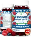 Lunakai USA Made Probiotic Gummies - 5 Millioner CFU 'er, Vegan, Non- GMO, Gluten- Free - Diguestive & immunsupport til kvinder & mænd - 60 Chewable Gummies