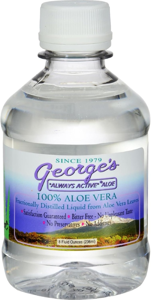 Georges Aloe Vera - 100 Procent Aloe Vera - Konserveringsfri - 8 fl oz (pakning med 4)