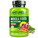 NATURELO Multivitaminer til Teenage piger / drenge, 60 kapsler, hel mad Multivitamin med mineraler, non-GMO, vegetar