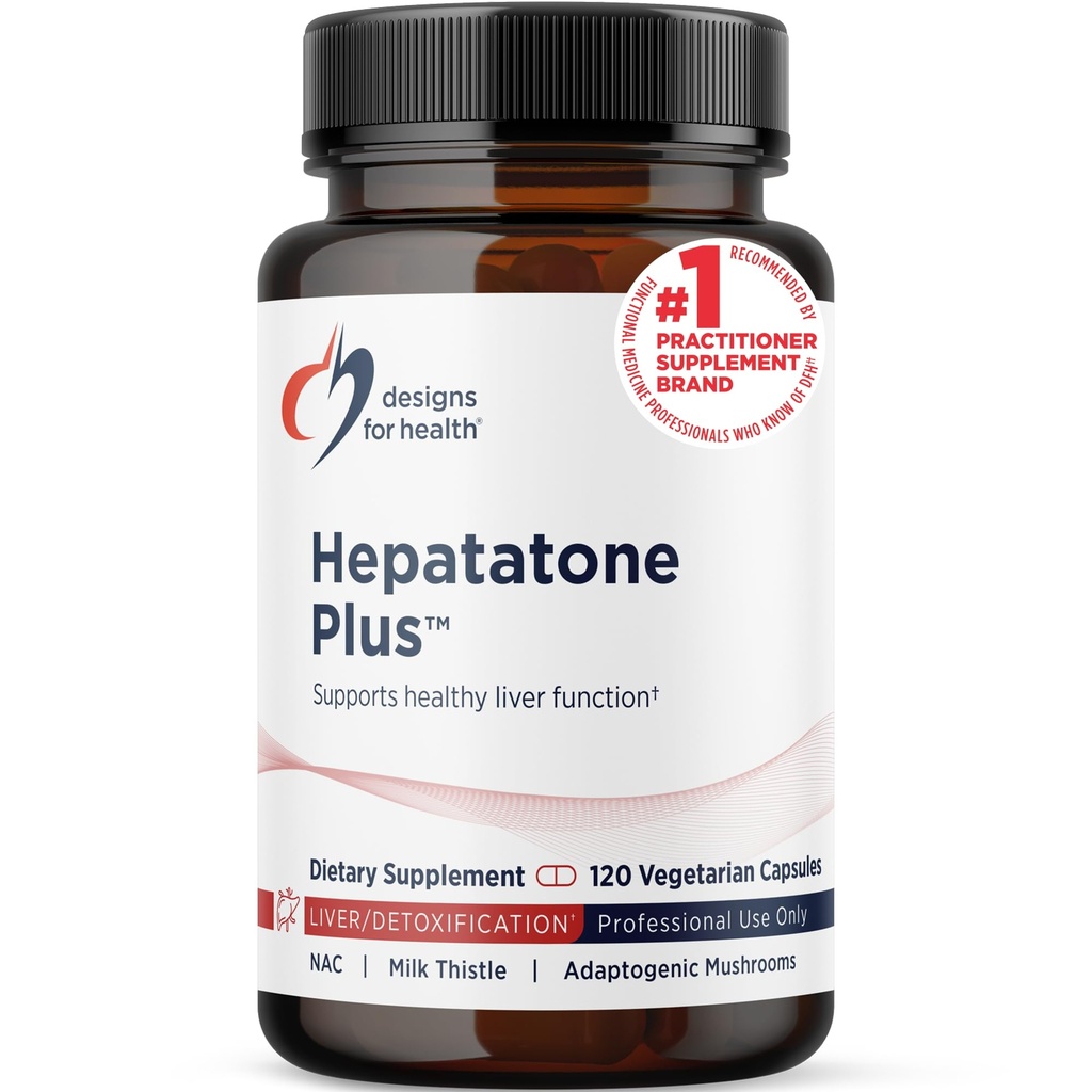 Designs for Health Lever Support Capsules - Hepatatone Plus med Milk Thistle, NAC, Schisandra - Mushroom Ekstrakter til Cleanse + immunstøtte - Lever Detox supplement til mænd + kvinder (120 kapsler)