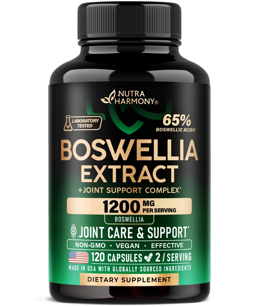 Boswellia 1200mg - Boswellia Extract Name 124; Gurkemeje; Hyaluronsyre