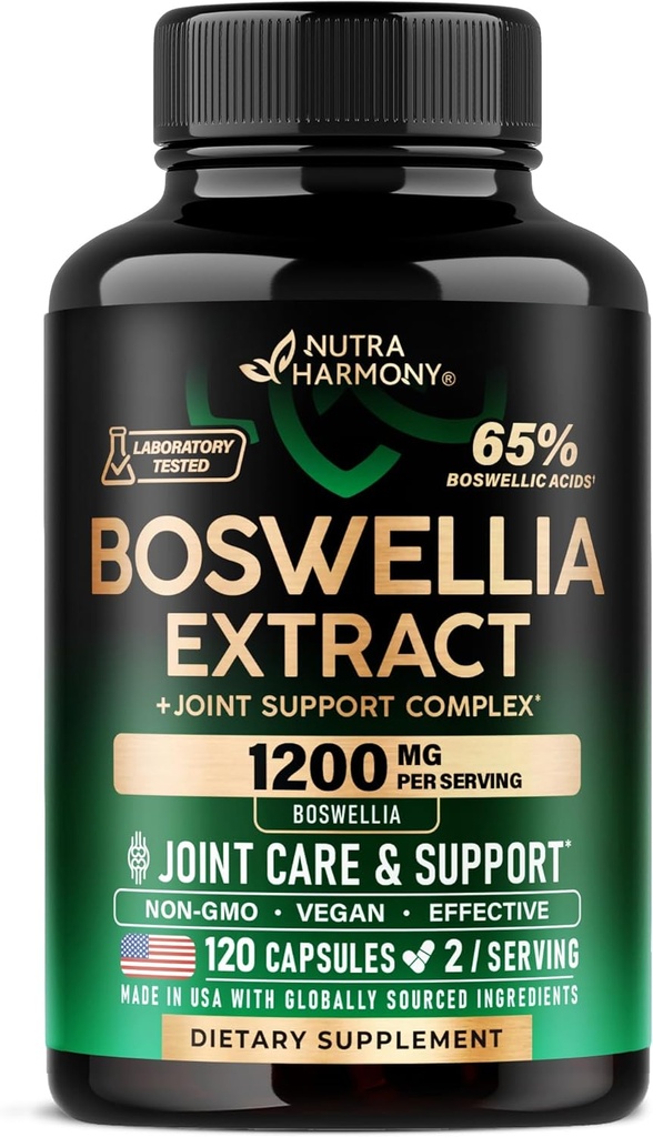 Boswellia 1200mg - Boswellia Extract Name 124; Gurkemeje; Hyaluronsyre