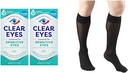 Clear Eyes Sensitive Eye Drops 2 Pack & Truform Sheer Kompression Stokninger kvinders Knæhøj 20 Denier Black Medium