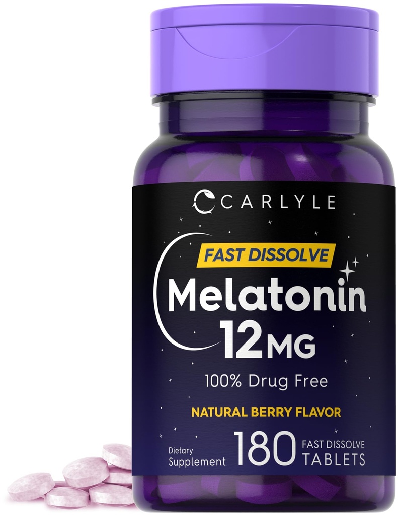 Carlyle Melatonin 12 mg Fast opløsning 180 tabletter