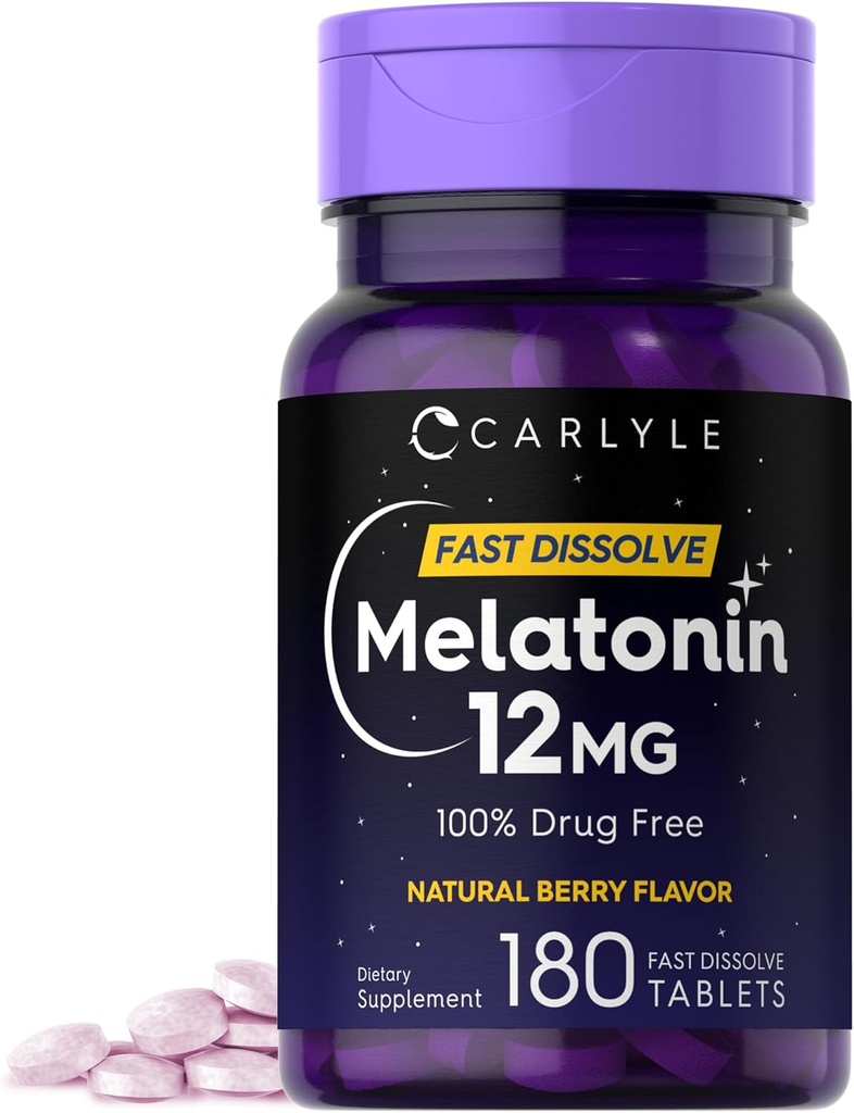 Carlyle Melatonin 12 mg Fast opløsning 180 tabletter
