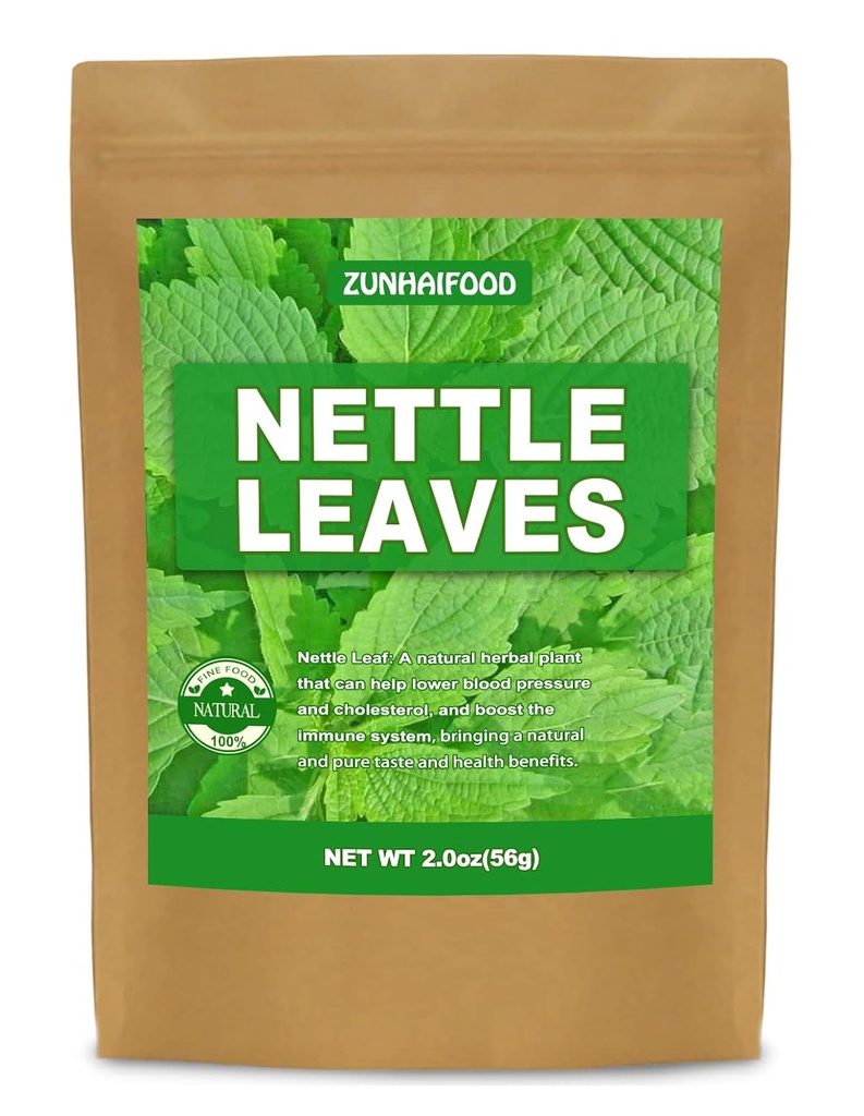 Premium hele nældeblade, naturlige nældeblad, 2,0 oz (56g), pakke med 1, 100% Pure, Ingen Gmo, Ingen Addtives