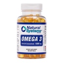 Omega 3 1000mg Fish Oil 100 Koncentreret Softgel af naturlige systemer - Omega 3 Kosttilskud - Kapsler til daglige kost - EPA - DHA - Perfekt til hjerte, øje, hjerne og jokes support *