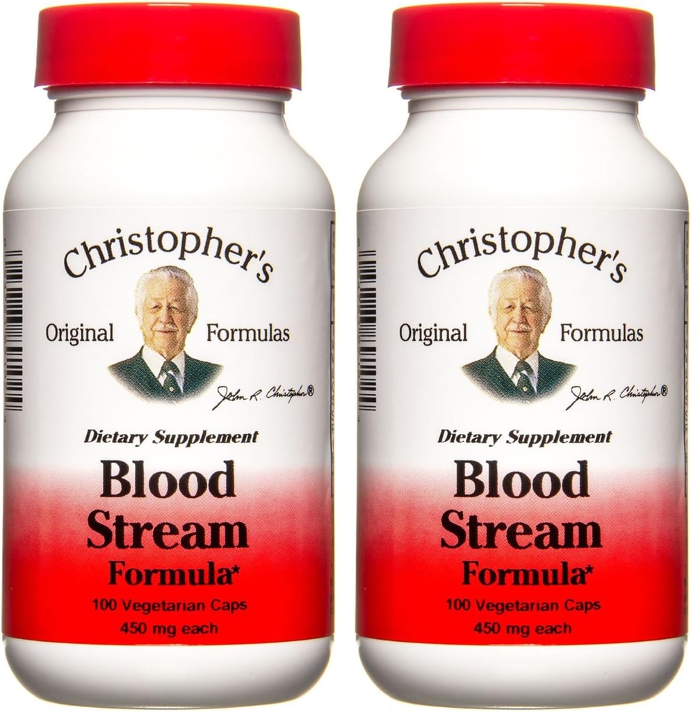 Christopher 's Original Formulas Blood Stream Formel - Blood Circulation Supplements - Understøtter Vein Elasticitet, Clean & Pure Bloodstream - Pakke af 2