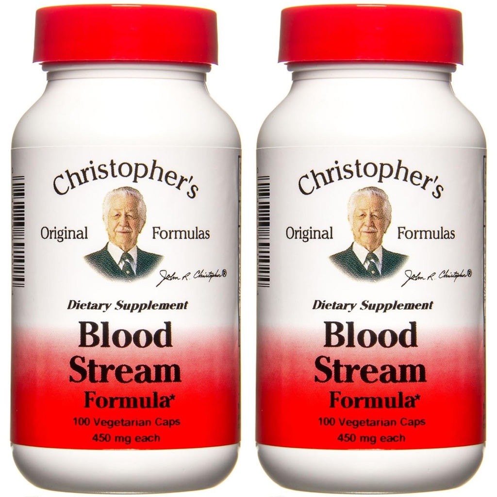 Christopher 's Original Formulas Blood Stream Formel - Blood Circulation Supplements - Understøtter Vein Elasticitet, Clean & Pure Bloodstream - Pakke af 2