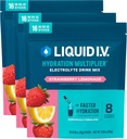 Flydende I.V. ® Hydration Multiplier - Strawberry Lemonade Yep 124; Elektrolyte Powder Drink Mix 124; 3 Pack (48 Servere)