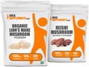 BulkSupplements Organic Lions Mane Mushroom Extract + Reishi Mushroom Extract Bundle