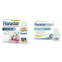 Florastor Probiotic Bundle for fordøjelse, Gut Health - 100 ct. Probiotic for fordøjelse og immunforsvar + 30 ct. Gut Boost Daglig Probiotic & Prebiotic - Boost Good Bacteria & Flush Out The Bad