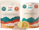 Fordøjelsesenzymer Prebiotic Fiber Supplement Powder Bundle - Daily Gut Health + Magnesium Powder for Deep Sleep, Regularitet, Bloating & Constipation Relief - Citrus (37 Servere)