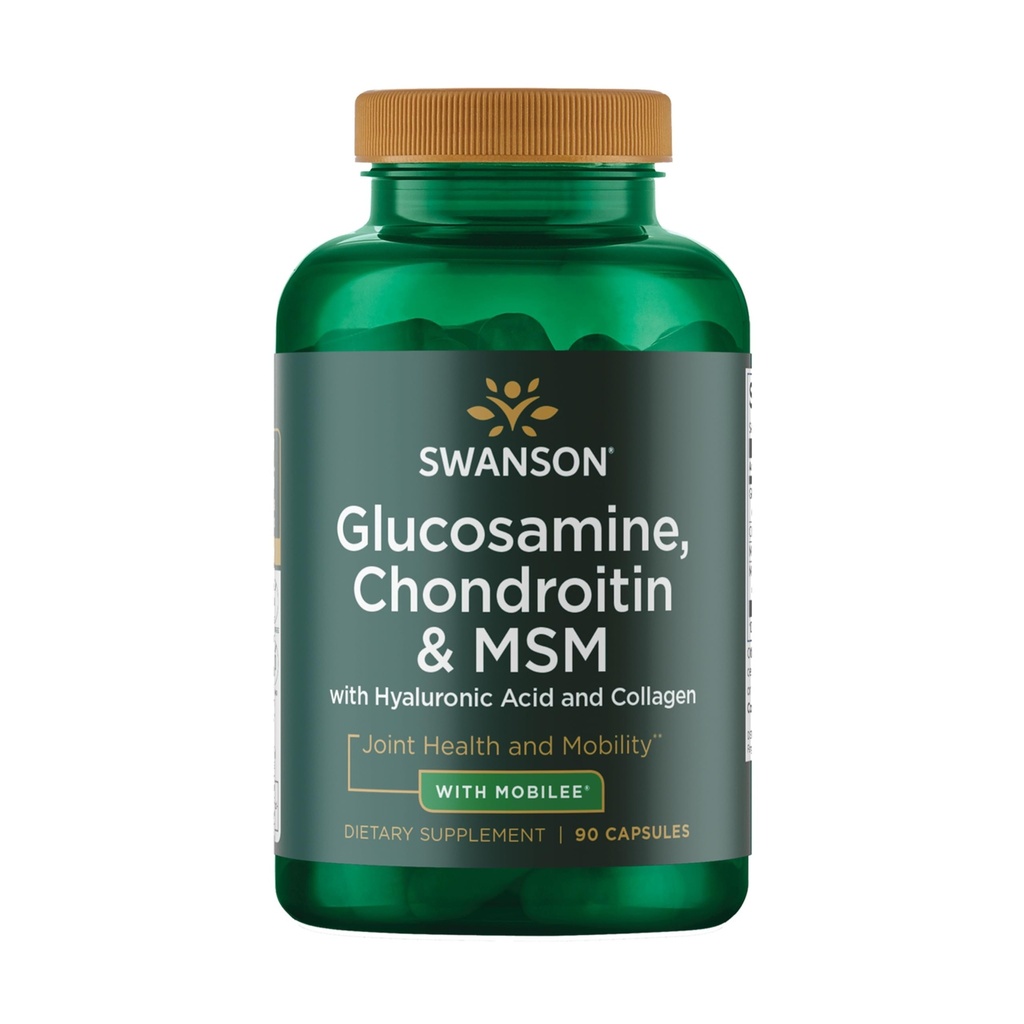 Swanson Glucosamin Chondroitin & Msm med Hyal- Joint 90 Kapsler
