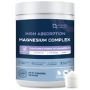 NATUR TARGET Magnesium pulver tillæg med Glycinat, Citrat, Malat, Magnesium kompleks med L- Theanin & vitamin B6 for muskel, hjerte & hjerne, Vegan, 10.58 oz (100 Servere), Lemon Orange Flavor