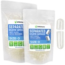 XPRS Nutra Gelatin Size 0 Separated Capsules - 500 Count Clear Empty Capsules Separated in Bags - Size 0 Gelatin Pills - Clear Empty Gel Caps for DIY Supplement Filling