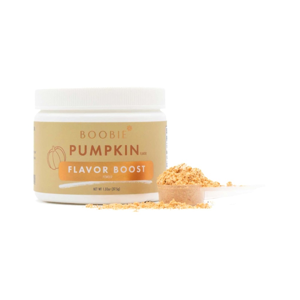 Boobie Body Flavor Booster - Par med Protein Powders til støtte Gut Sundhed, Metabolisme og Energi - Made for Moms og Graviditet med Prebiotic Fiber og MCT Oil - Græskar (1.32oz, 1 Pack)