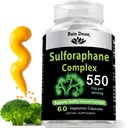 550mg Sulforaphane tillæg med Glucoraphanin og Myrosinase 6. 4; Broccoli tillæg - Komplet NRF2 Activator, kraftfuld antioxidant & cellulær sundhed