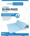 Care Science Hydrogel Steril Burn Dressing Bandage Pads til Burn Relief, 4 ct; Instant Cooling Relief til Mindre Burns & Sår