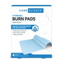 Care Science Hydrogel Steril Burn Dressing Bandage Pads til Burn Relief, 4 ct; Instant Cooling Relief til Mindre Burns & Sår