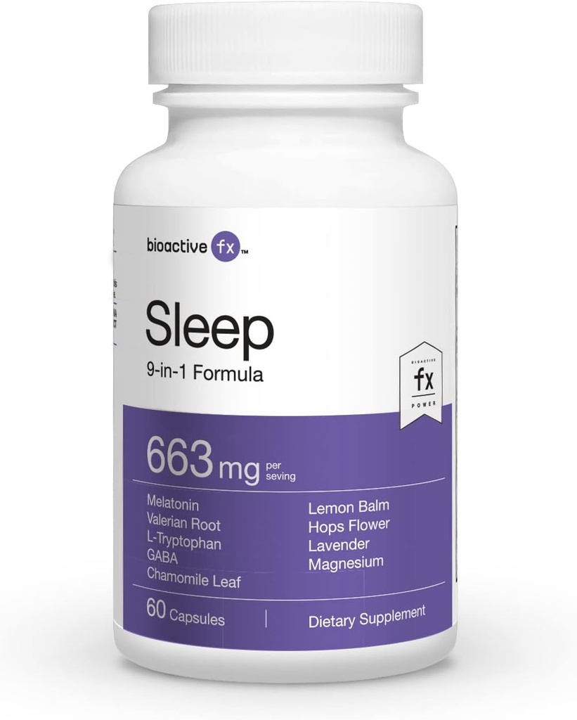 Sove - 60 kapsler - All Natural -100% drug- Free Sleep support og ikke-Habit forming- Kraftfuld 9-in-1 Formel med en avanceret urtekompleks