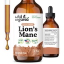 Wild & Organic Lions Mane Liquid Drops - Brain & Focus Support - Lions Mane Mushroom Supplement - Hericium Erinaceus Mushroom Drops - Vegan, Sugar & Alcohol- Free Extract Tincture - 4 fl oz