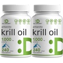 DEAL SUPPLEMENT 2 Pack Antarctic Krill Oil, 1.000mg Per Serving, 480 Softgels - Mercury Free, No Fishy Taste - Rich in Omega- 3s, EPA, DHA, Astaxanthin, & Phospholipider - Non-GMO, No Gluten