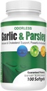 Odorless hvidløg og Persley Softgels af GL Nutrition Note 124; All- Natural Detox, der øger immunitet & Metabolisme, understøtter hjerte sundhed & Kolesterol Niveau 100: 1 Uddrag Note 124; 100 Tæl