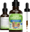 Pet Wellbeing Thyroid Support Sølv til hunde - Understøtter Balanceret Thyroid funktion, sund metabolisme, Normal energi, Ashwagandha, Bacopa - Veterinarian- Formuleret Herbal Supplement 2 oz (59 ml)