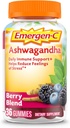 Emergen- C Vitamin C og Ashwagandha Gummies, Kosttilskud til immunforsvar, Berry Blend, Tilbage til skolen Essentials - 36 Greve