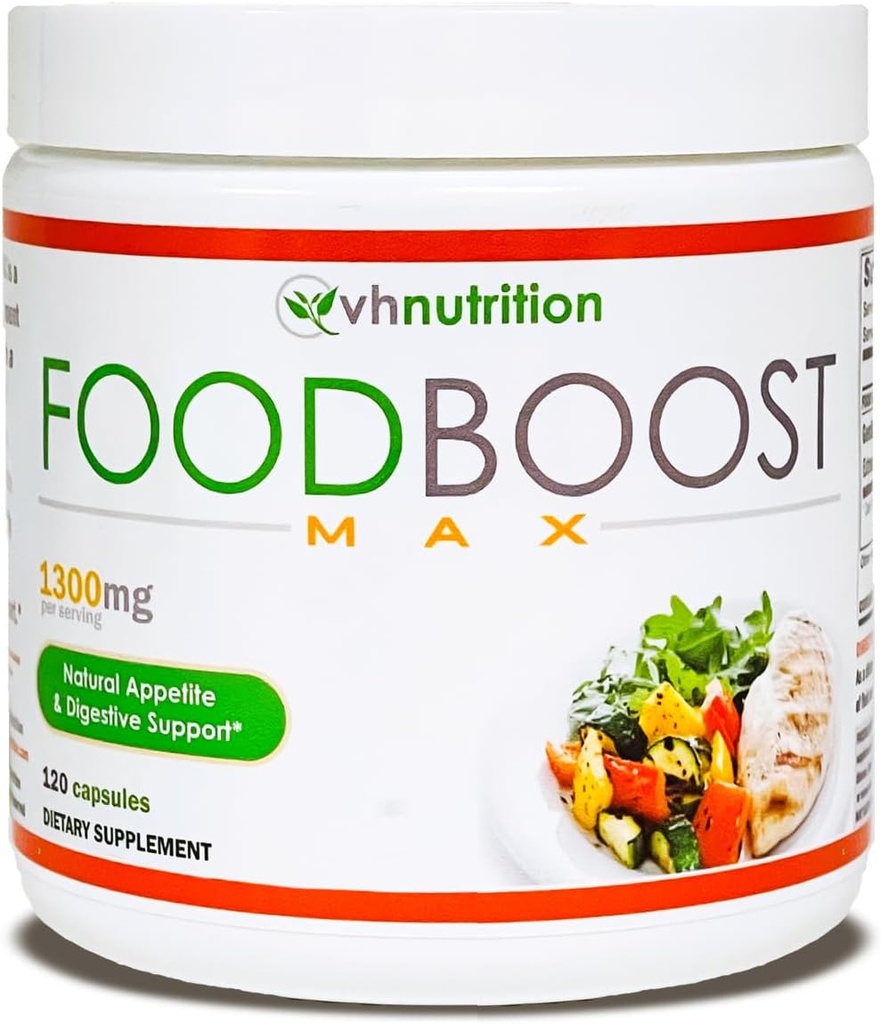 VH Nutrition MSD 124; FoodBoost MAX MSD 124; 1300mg Appetitstimulant * Vægt Gain Pills * for mænd og kvinder MSD 124; Formuleret med gentian, turmurisk, fennikel MSD 124; 120 Kapsler
